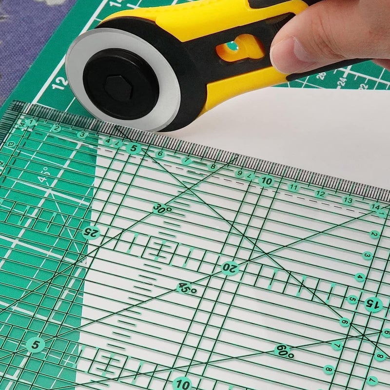 MANUFORE 15 x 30cm Sewing Acrylic Ruler Anti-Slip Metric Ruler DIY Quilting Tools with Clear Printed Lines for Precise Cutting - Image 4